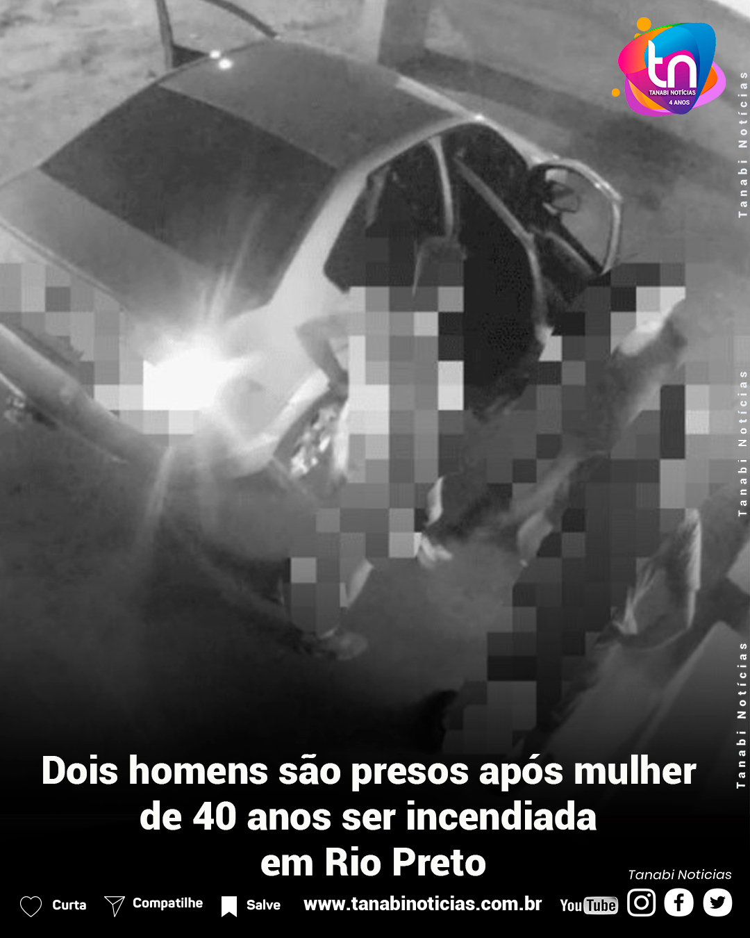 Dois homens são presos após mulher de 40 anos ser incendiada em Rio Preto