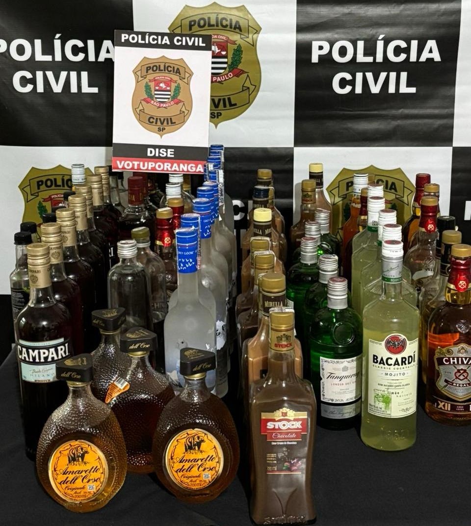 Polícia apreende 73 garrafas de bebidas alcoólicas adulteradas em festa e prende suspeito em Votuporanga