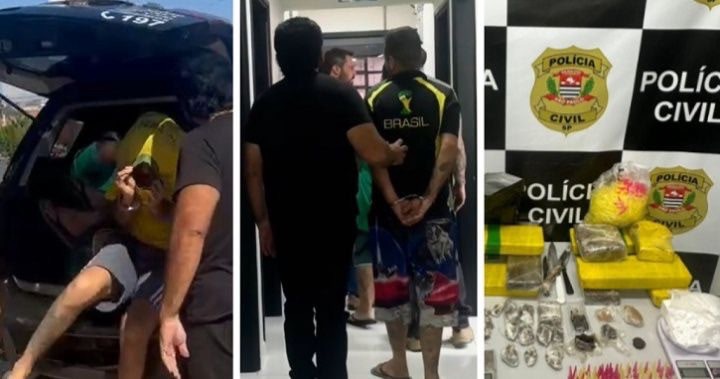 Polícia apreende 20 kg de drogas e prende dupla ligada ao tráfico na região. Operação da Dise também identificou imóveis usados por grupo criminoso, um deles em frente a escola municipal