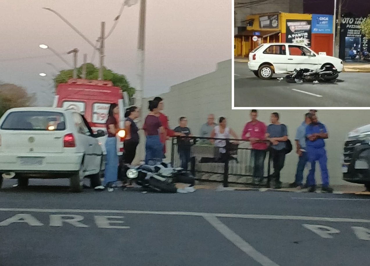 Motociclista fica gravemente ferido em acidente no bairro Pozzobon, em Votuporanga